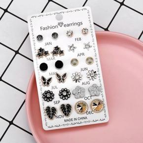 New Mixed Designs 12 Pairs = 24 Pieces Pearl Stud Earrings Set for Girls Simple Stylish New Collection 2022 - Earring for Women Simple - Earrings Set for Girls Stylish Simple