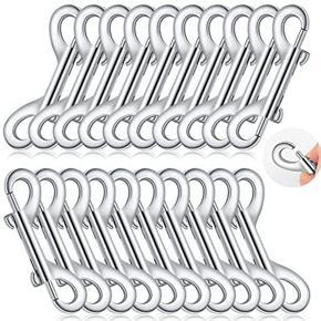 ARELENE Double Ended Bolt Snaps Hooks Zinc Alloy Trigger Chain Metal Clips Key Holder for Linking Key Chain,20Pcs