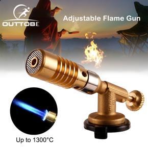 Outtobe Fla-me Multipurpose Fla-me Thrower Portable Welding Gas Torch Adjustable Blow  High Temperature Brass  Maker Automatic Flamethrower for Picnic Cooking BBQ Soldering Hiking Camping etc.