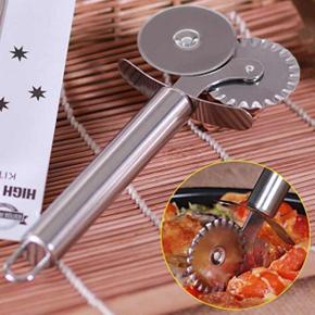 Pizza Cutter Stainless Steel Round and jig jag Shape Double Knife