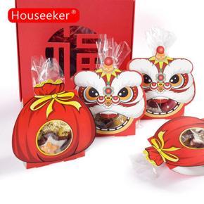 Houseeker 8pcs New Year Candy Bags Spring Festival Cookies Baking Packing Bag 2023 New Year Gift Package Bags