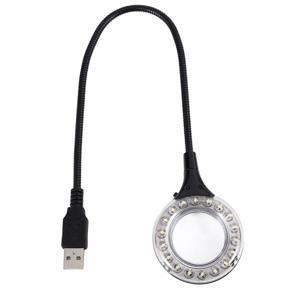 Portable Ultra Bright Flexible Light USB Reading Lamp Magnifying Glass With Switch 18 Led USB Gadgets Plug And Play For PC Laptop Desktop Computer Peripherals