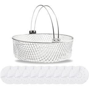 Air Fryer Basket Mesh Steamer Basket,Air Fryer Crisping Basket