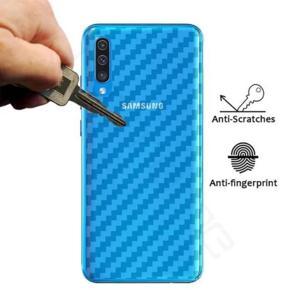 Samsung Galaxy A10, A20, A30, A50 Back Carbon Fiber Sticker Protection 3D-Transparent