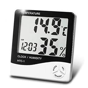 Digital Room Temperature & Humidity Meter Clock Lcd Display HTC-1