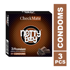NottyBoy CheckMate Chocolate Flavors Condoms - 3Pcs Pack