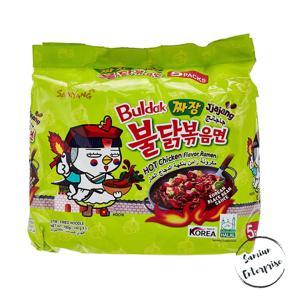 Buldak Jjajang Hot Chicken Ramen Noodles 5Ps X 140gm - 700gm -Korea