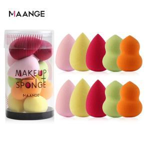 Maange 10Pcs/Box Mini Cute Powder Foundation Makeup Cosmetic Concealer Highlight Sponge Puff Bigger in Water Face Beauty Tools