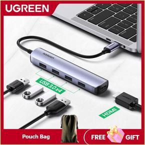 UGREEN USB C Hub 5 in 1 Dongle USB-C to HDMI Multiport Adapter Type C Dock with 4K HDMI Output 4 USB 3.0 Ports for MacBook Pro iPad Pro XPS Pixelbook