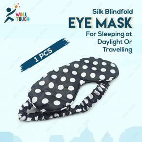 Silk Blindfold Eye Mask For Sleeping at Daylight Or Travelling; Soft & Comfortable with fiber inside 1 PC (Random Color)