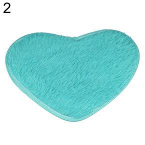 40 x 30cm Non-Slip Bath Rug Fluffy Love Heart Kitchen Door Mat Home Decoration