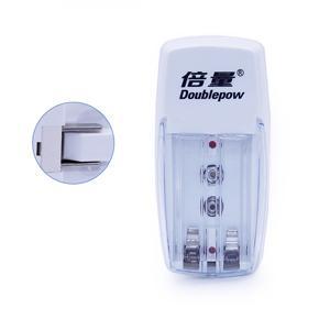 Doublepow 2 Bays LED Rechargeable Independent  Battery Charger for 1.2V Ni-MH /Ni-CD AA, AAA, 9v Batteries