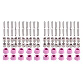 ARELENE 100Pcs Plasma Cutter Torch Consumables Electrode Nozzles Cups Kit for AG-60 SG-55 WSD-60 Fit CUT-60 LGK-60 Plasma Cutter