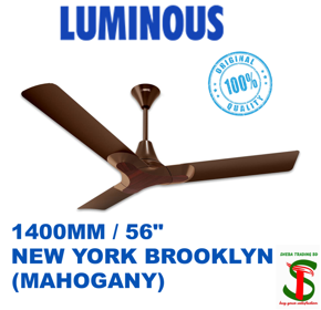 Luminous NEW YORK BROOKLYN 1400MM / 56 INCH Ceiling Fan (MAHOGANY)