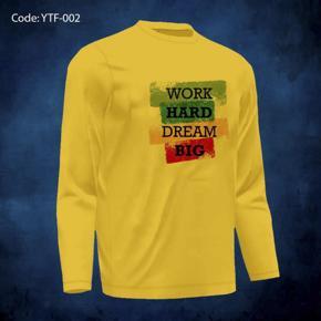 Work Hard 2 Yellow long Sleeve T-Shirt For Men