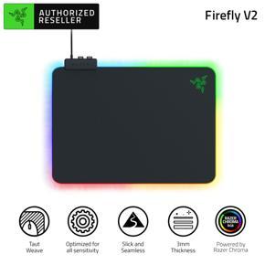 Razer Firefly V2 - RGB Gaming Mouse Pad - Customizable Chroma Lighting - Built-in Cable Management - Balanced Control & Speed - Non-Slip Rubber Base