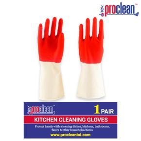 ReusableProclean Rubber Kitchen Dishwashing Cleaning Gloves_1 Pair_KG-0728