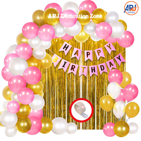 Happy Birthday Decoration Set- Pink Edition