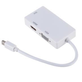 Male To Female Display Port Cable Adapter DP To HDMI VGA DVI Converter - White