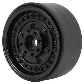 QUANBU 8Pcs Metal 1.9Inch Beadlock Wheel Rim Hub for 1/10 Rc Crawler Car Axial Scx10 90046 Traxxas Trx4 Tf2 Rc4Wd D90 ,Black