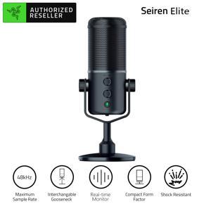 Razer Seiren Elite Microphone Single Dynamic Capsule Built-In High-Pass Filter Digital/Analog Limiter Cardioid Pickup Pattern USB Plug and Play with Microphone Windscreen