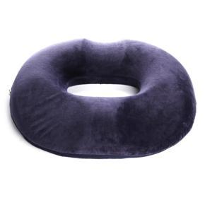 Donut Seat Cushion Pillow Memory Treatment Orthopedic Tailbone Comfortable - Crystal velvet Navy