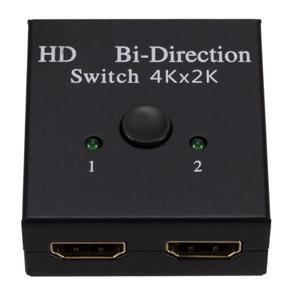 BRADOO HDMI-Compatible Splitter Switch Bidirectional 2 Input to 1 Output or 1 in to 2 Out 1080P Passthrough Switcher