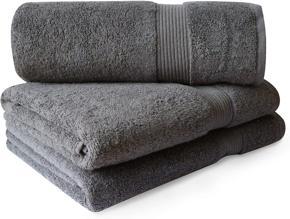1pcs Pure Cotton Bath Towel Urban Grey Color Large Size 70 x140 Cm
