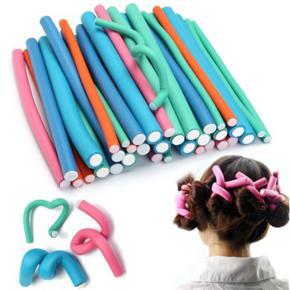 Magic Plastic Manual Hair Roller and Curler - Multicolor (10 Pcs)