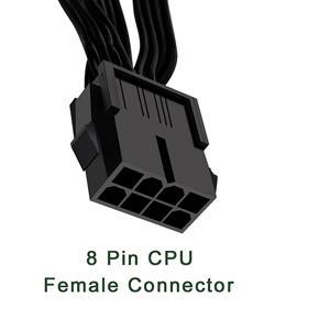 XHHDQES EPS12V CPU 8 Pin Female to CPU ATX 8 Pin and ATX 4 Pin Male Power Supply Extension Cable