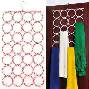 Multipurpose Scarf Hanger Scarf Organizer Holder with 28 Holes Ideal for Hanging ties,mufflers,belts,Dupatta -Foldable