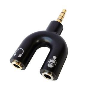 3.5 mm Stereo Spilitter Audio Male 2 Female Earphone Headset+Microphone Adaptor