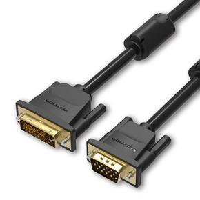 Vention DVI To VGA Cable DVI 24+5 Pin Male To Male 1080P HD Cable Adapter - black 3m