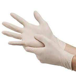 5 Pair Powdered Rubber Hand Gloves White Color - Best Quality Malaysian