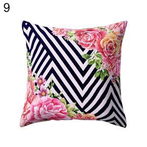 Modern Home Decor Flower Print Pillow Case Bed Sofa Waist Throw Cushion Cover