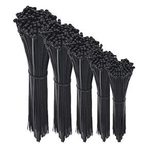 500PCS Cable Ties Black Heavy Duty Zip Ties 2.5 x 100mm, 2.5 x 150mm, 2.5 x 160mm, 2.5 x 200mm, 2.5 x 300 mm