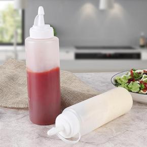 4PCS Squeeze Squirt Condiment Bottles Salad Sauce Dispenser Ketchup Cruet