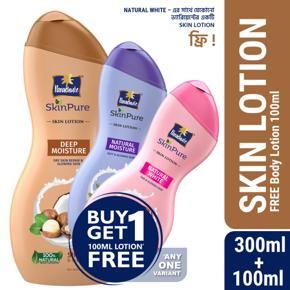 Parachute SkinPure Skin Lotion Deep Moisture 300ml (100ml Lotion Free)