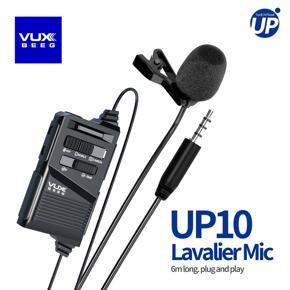 VUXBeeg UP10 3.5mm Lavalier Clip Microphone With Amplifier And Noise Reduction