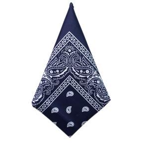 Set of 1 navy blue paisley bandanas - Cashmere cotton scarf sold by 1