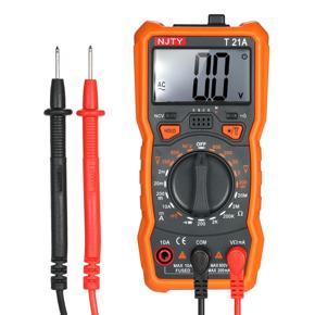 GMTOP NJTY Mini Digital Multimeter 1999 Counts Multi-functional Non Contact Multi Meter Voltmeter Ammeter Ohmmeter Measuring AC/DC Voltage DC Current Resistance Diode Continuity Test hFE NCV Tester wi