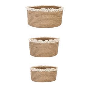 3Pcs/Set Snacks Basket Skidproof Versatile Non-toxic Large Capacity Snacks Basket for Garden