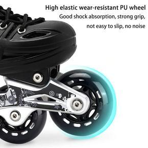 Inline Skates Wheels-8 x Inline Skates Wheels-Black