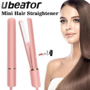 Ubeator -2 IN 1 Mini Hair Straightener Curler Ceramic Coating Plate Flat Iron,Small Curls Unisex-683