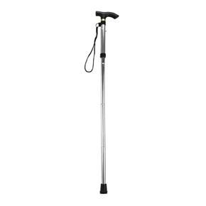 Aluminium Alloy Folding Cane Portable Hand Walking Stick Trekking Hiking Sticks Non-slip 4 Section Adjustable Canes with Comfortable Handle