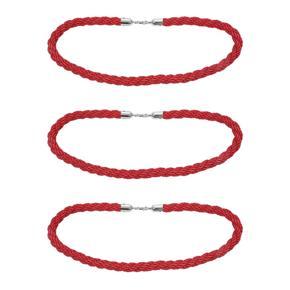 XHHDQES 3X Quality 1.5M Long Twisted Queue Barrier Rope Red for Posts Stands