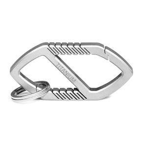 Ultralight Titanium Alloy Key Chain Carabiner Quick-Release Key Holder with Key Ring