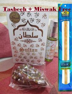 Free Miswak + Attar + Tasbeeh Sultan 6ml Approx Labbaik non alcoholic Perfume
