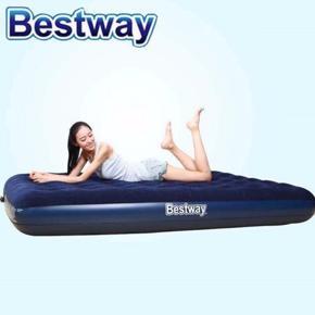 Exclusive Bestway Single Air Bed Camping Mattress - Blue