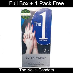 The No.1 Condom - Plain Smooth & Thin Condom - Full Box (12 Pack Contains 36pcs Condom + 1 Pack Free)